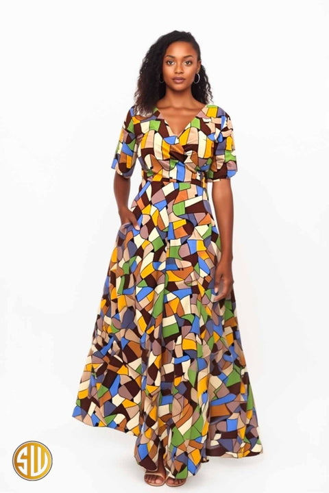 Robe africaine en wax Fati - SublimeWax