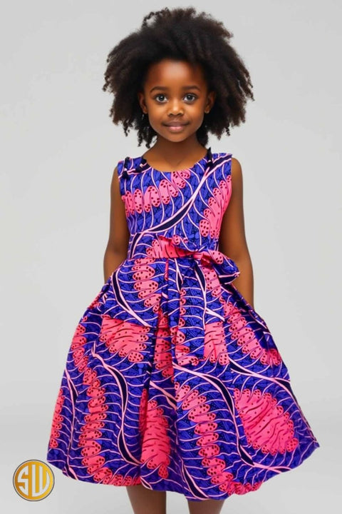 Robe Africaine en wax pour fille Lia - SublimeWax