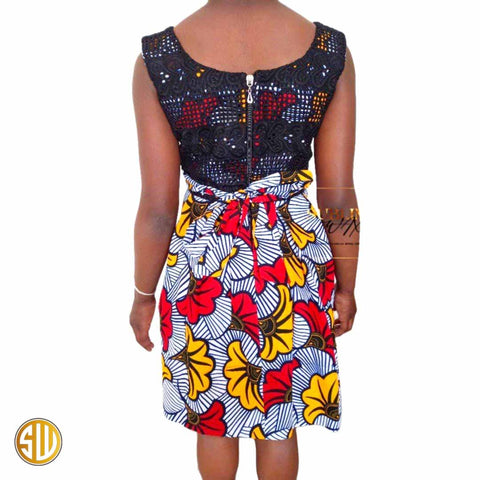 Robe africaine en wax pour fille Melia - SublimeWax